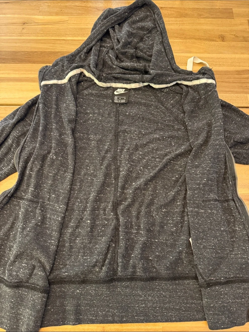 Nike Women’s Lightweight Black Speckled Full-Zip Hoodie - Size M